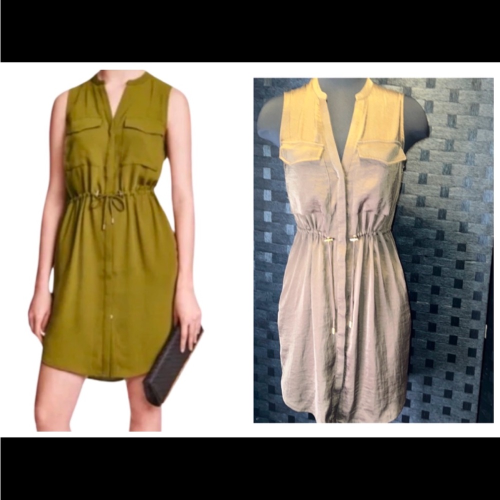 H&M army green dress with side pockets. EUC.